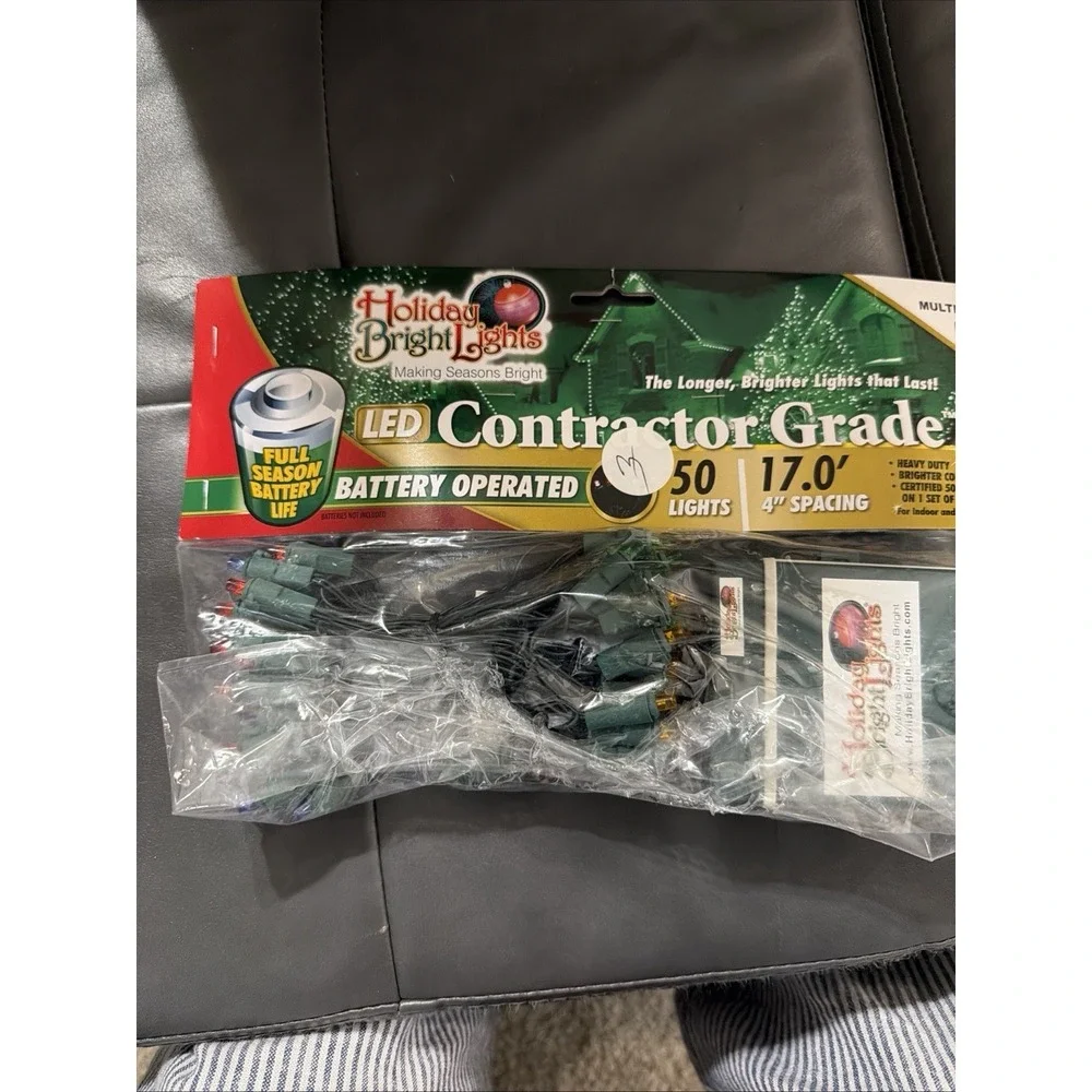 Holiday Bright Lights Contractor Grade LED Christmas Lights, GOLD NIP